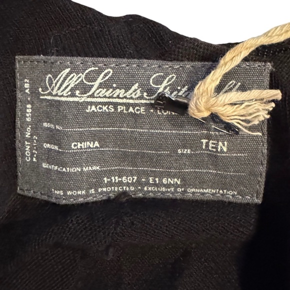 AllSaints Spitalfields Muses Dress WKF131 – Size 10 UK – Black Rust – NWT - Picture 7 of 10